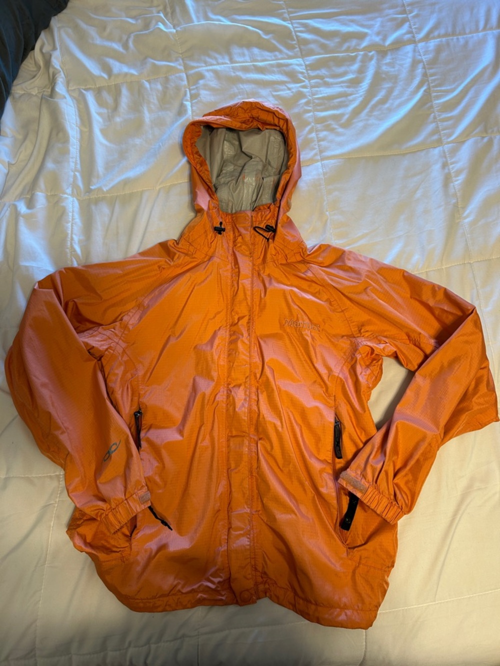 Marmot Orange Hooded Shell Jacket